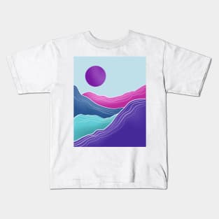 Colorful Abstract Mountains 43 Kids T-Shirt